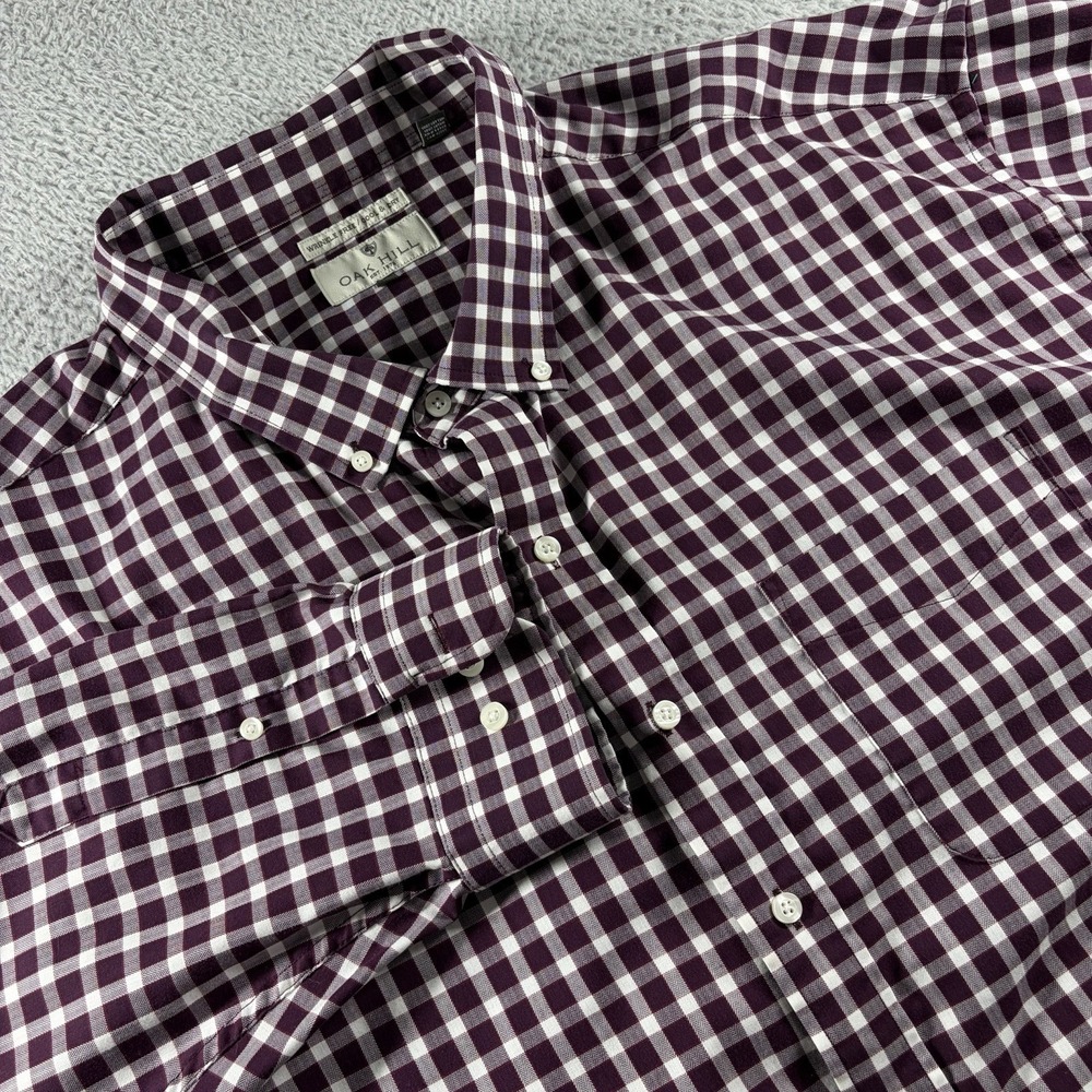 Oak Hill Dress Shirt Mens 4XLT Shepherd Check Wrinkle Free Cool Dry Button Down